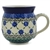 Polish Pottery 11 oz. Bubble Mug. Hand made in Poland and artist initialed.