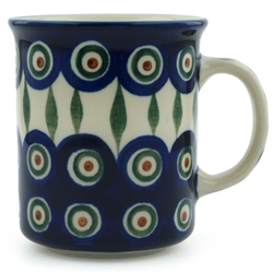 Polish Pottery 8 oz. Everyday Mug. Hand made in Poland and artist initialed.