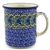 Polish Pottery 8 oz. Everyday Mug. Hand made in Poland and artist initialed.