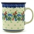 Polish Pottery 8 oz. Everyday Mug. Hand made in Poland and artist initialed.