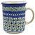 Polish Pottery 8 oz. Everyday Mug. Hand made in Poland and artist initialed.