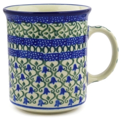 Polish Pottery 8 oz. Everyday Mug. Hand made in Poland and artist initialed.