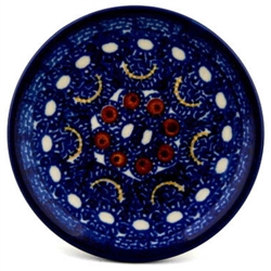 Polish Pottery 4" Plate. Hand made in Poland and artist initialed.