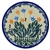 Polish Pottery 4" Plate. Hand made in Poland and artist initialed.