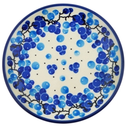 Polish Pottery 4" Plate. Hand made in Poland and artist initialed.