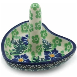 Polish Pottery 3" Ring Holder. Hand made in Poland and artist initialed.