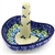 Polish Pottery 3" Ring Holder. Hand made in Poland and artist initialed.