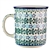 Polish Pottery 8 oz. Everyday Mug. Hand made in Poland and artist initialed.