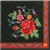 Polish Folk Art Luncheon Napkins (package of 20)  'Roses Mountain  Embroidery  on Black- Folk II'