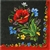 Polish Folk Art Luncheon Napkins (package of 20)  'Maki Mountain  Embroidery  on Black' - Poppies