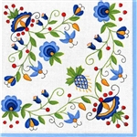 Polish Folk Art Luncheon Napkins (package of 20)  'Pucki Mountain Embroidery Folk'