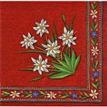 Polish Folk Art Luncheon Napkins (package of 20)  'Szarotka Mountain Embroidery Folk'