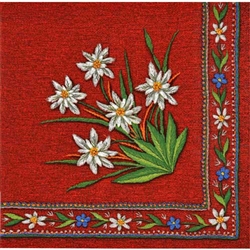 Polish Folk Art Luncheon Napkins (package of 20)  'Szarotka Mountain Embroidery Folk'