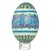 Hand Painted Opole Style Goose Egg - Blue And Gold