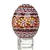 Hand Painted Opole Style Chicken Egg - BurgundyAnd Gold