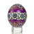 Hand Painted Opole Style Chicken Egg - Violet And Gold