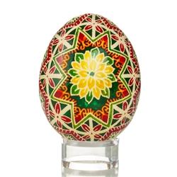 Hand Decorated Ukrainian Design Chicken Egg