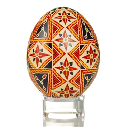 Hand Decorated Ukrainian Design Chicken Egg