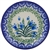 Polish Pottery 4" Plate. Hand made in Poland and artist initialed.