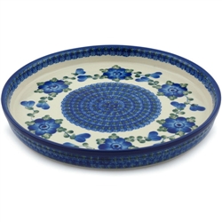 Polish Pottery 10" Platter. Hand made in Poland and artist initialed.