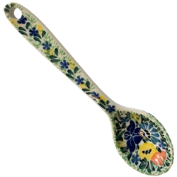 Polish Pottery 5" Sugar Spoon. Hand made in Poland. Pattern U2202 designed by Maria Starzyk.