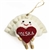 Polska Heart Pierogi Felted Wool Ornament