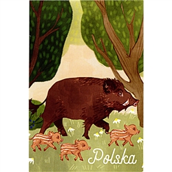 Post Card:  Polish Wild Boars - Dziki II