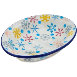 Polish Pottery 5.5" Soap Dish. Hand made in Poland. Pattern U5029 designed by Teresa Liana.