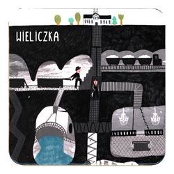 This cork backed coaster features the salt mines of Wieliczka. Coated with plastic for long wear and easy cleanup.