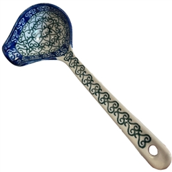 Polish Pottery 7" Gravy Ladle. Hand made in Poland.