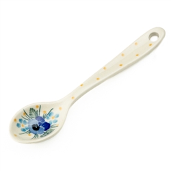 Polish Pottery 5" Sugar Spoon. Hand made in Poland.