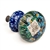 Polish Pottery 1" Drawer Pull Knob. Hand made in Poland. Pattern U3662 designed by Jolanta Okraska.