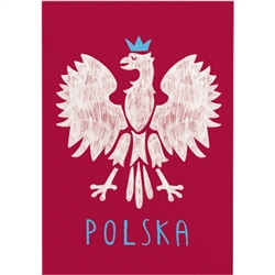 Polish Poster:   Polska Orzel- Polish Eagle - 21x30cm.  Excellent for framing. â€‹Second photo is showing a framed sample (frame is not included) Printed on 350g paper with a satin finish.