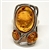 Antique Style Amber Ring  Size 6