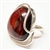 Artistic Cherry Amber And Silver Ring