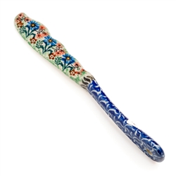 Polish Pottery 7" Spreading Knife. Hand made in Poland. Pattern U2411 designed by Honorata Kedzierska.