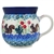 Polish Pottery 6 oz. Bubble Mug. Hand made in Poland. Pattern U5046 designed by Teresa Liana.