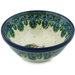 Polish Pottery 6" Bowl. Hand made in Poland and artist initialed.