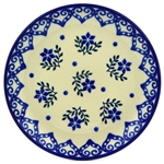 Polish Pottery 6" Bread & Butter Plate. Hand made in Poland and artist initialed.