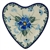 Polish Pottery 3" Tea Bag or Lemon Plate. Hand made in Poland. Pattern U4992 designed by Maria Starzyk.