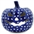 Polish Pottery 7" Pumpkin Jack-O'Lantern. Hand made in Poland and artist initialed.