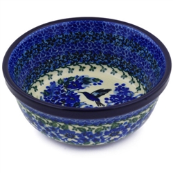 Polish Pottery 6" Cereal/Berry Bowl. Hand made in Poland. Pattern U3256 designed by Teresa Liana.