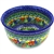 Polish Pottery 8" Bowl. Hand made in Poland. Pattern U4112 designed by Teresa Liana.