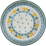 Polish Pottery 10" Dinner Plate. Hand made in Poland. Pattern U5078 designed by Teresa Liana.