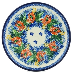 Polish Pottery 6" Bread & Butter Plate. Hand made in Poland. Pattern U3094 designed by Maria Starzyk.