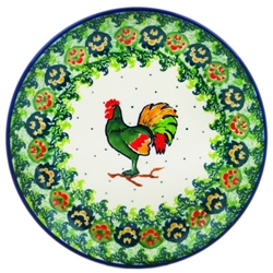 Polish Pottery 6" Bread & Butter Plate. Hand made in Poland. Pattern U4760 designed by Wirginia Cebrowska.