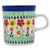 Polish Pottery 4 oz. Mug. Hand made in Poland. Pattern U4792 designed by Teresa Liana.