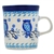 Polish Pottery 4 oz. Mug. Hand made in Poland. Pattern U5055 designed by Maria Starzyk.