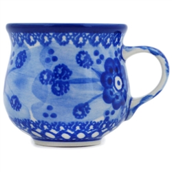 Polish Pottery 2 oz. Espresso Cup. Hand made in Poland. Pattern U29 designed by Anna Pasierbiewicz.