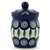 Polish Pottery 4" Jar with Lid. Hand made in Poland and artist initialed.